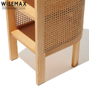 WISEMAX mobili Mid centtry moderna struttura <span class=keywords><strong>in</strong></span> legno comodino comodino comodino con retro <span class=keywords><strong>in</strong></span> legno <span class=keywords><strong>in</strong></span> Rattan - Product Image 6