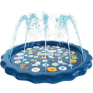 Lage Moq Fabriek Prijs Veiligheid Pvc Sprinkler Pad Splash Play Mat Opblaasbare Water Splash Mat Voor Kinderen