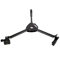 Accessoires pour appareil photo Trépied pliable Land Professional Heavy Duty 100KG Payload Wheel Tripod Dolly With Rubber