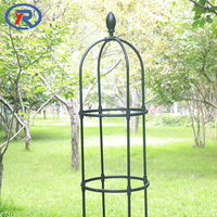 8 mm Gartenpflanzen-Rosenobelisk Runder Bogen Rosenständer Pflanzenstütze Rankgitter für Topfpflanzen Kletterpflanzen Blumen Ranken