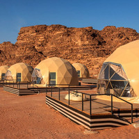 Tente extérieure de dôme géodésique de l'événement 5m d'exposition commerciale de publicité de PVC pour la Chambre de Glamping
