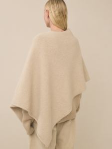 高品質 ラグジュアリー エレガント ピュアカラー アルパカウール レディース ニット ポンチョ セーター カスタム 秋冬セーター - Product Image 5