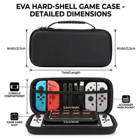 Étui de transport portable personnalisé en EVA compatible avec Switch PS2, sac de protection pour console de jeu vidéo, boîte de rangement antichoc avec logos