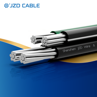 JZD Flaches 4-adriges USE-2 Aluminiumkabel 600V XLPE-isoliert Direktverlegung Solar-Eingangskabel Haus-Hauptversorgungskabel