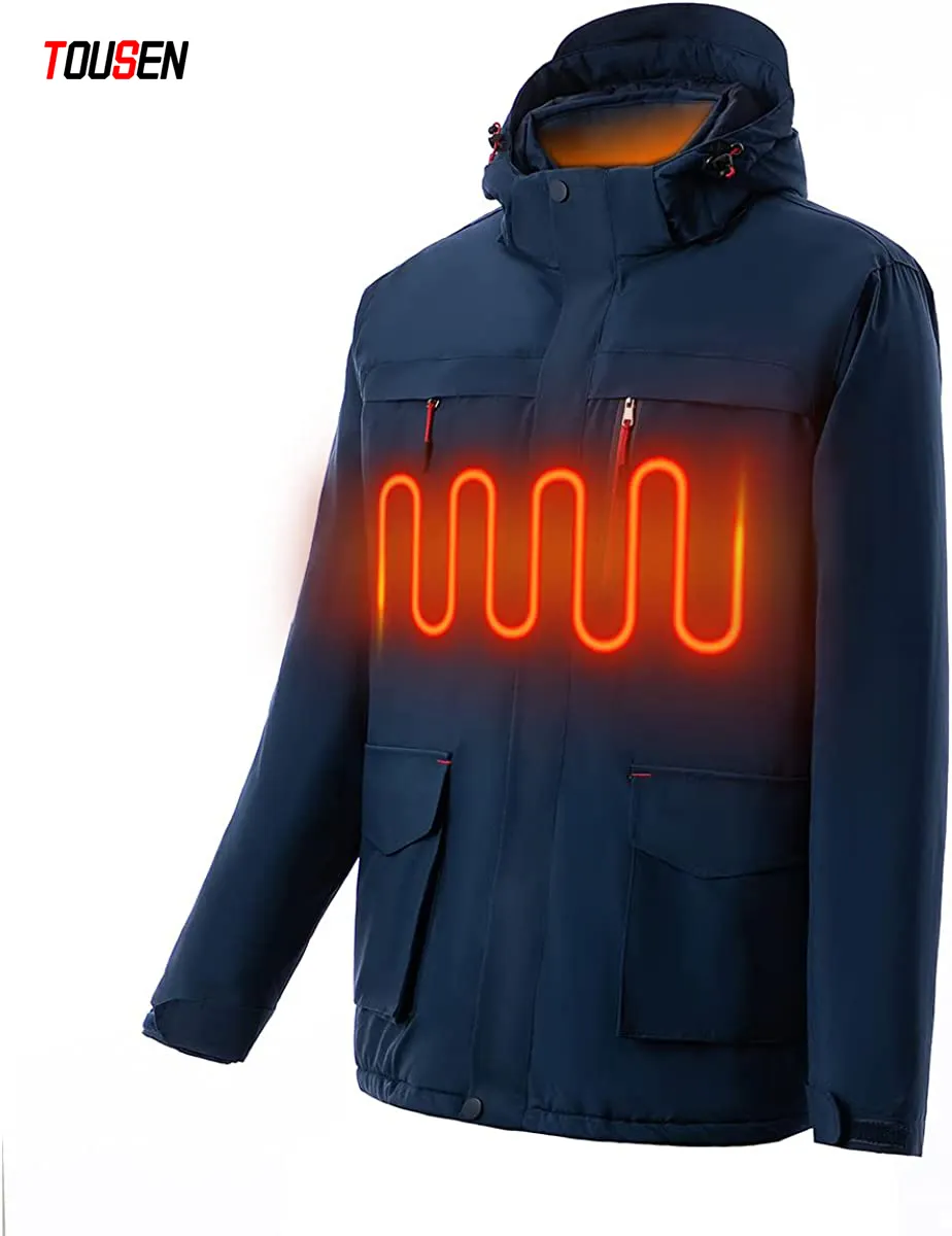 Giacca invernale lavabile cappotto riscaldante elettrico giacca riscaldante a 3 livelli usb resistente al freddo per uomo e donna
