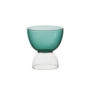 Kleurrijke glazen dessertkom met creatieve omgekeerde basis, glazen beker voor ijs, yoghurt, fruitsalade, thuis, keuken, groothandel - Product Image 1