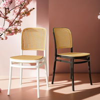 Chaise de dossier en rotin de Style Simple nordique chaise de salle à manger extérieure en plastique commerciale pour un usage domestique pour le café de thé au lait