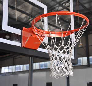 Aro de Baloncesto Flexible de Alta Calidad de Fábrica, Revestimiento de Polvo Naranja, Red de Nailon Resistente de 18 Pulgadas de Diámetro - Product Image 2