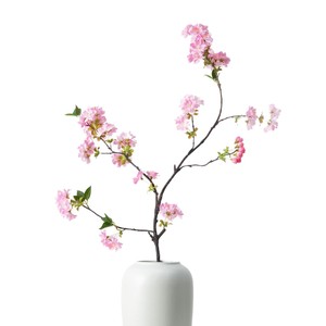 Branches de fleurs de cerisier artificielles Meng Jie, rose clair et blanc, fleurs en soie plastique, fleurs pour vase, décoration de printemps pour la maison - Product Image 5