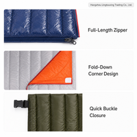 Sac de couchage en duvet, chaud et adapté à toutes les saisons, épaissi pour le camping en plein air, sac de couchage en duvet d'oie, printemps et automne