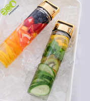 GA6085 — bouteille en verre borosilicate, à paroi unique, vente en gros, avec infuseur, accessoires à boire, en stock