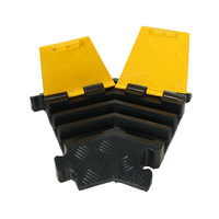 Rampe de câble ronde solide à 2 canaux, usine OEM, haute qualité, jaune et noir, protection de câble de pulpe, offre spéciale