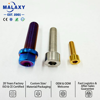Malaxy Grade 5 Titanium Hex Bolts High Tensile Lightweight Marine Grade Fastener Titanium Bolts