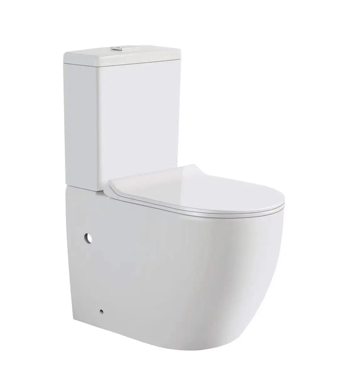 Neues Design runde Full Back Touch Wand Randlose Wasser zeichen einteilige Toilette