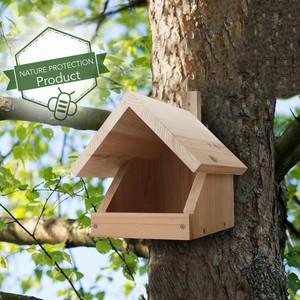 Caja de Cría para Pájaros Resistente a la Intemperie, Sin Pintar, Nido Colgante de Madera Sólida para Pájaros, Casitas para Pájaros como los Cuervos - Product Image 6