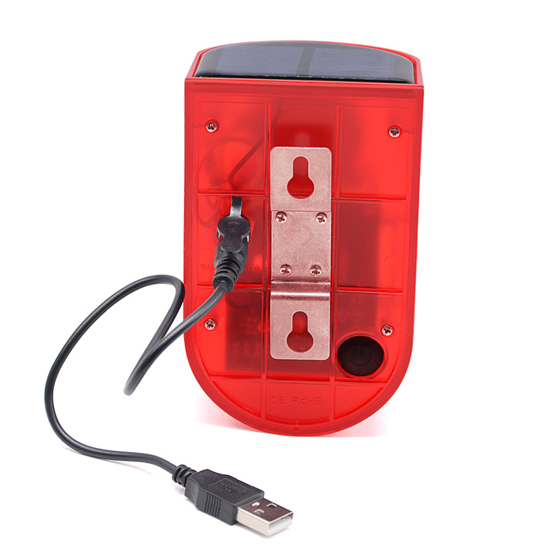 New Design Outdoor Solar Alarm System Outdoor Security Alarm 6LED Light Loud Siren With PIR Motion Sensor · image 4