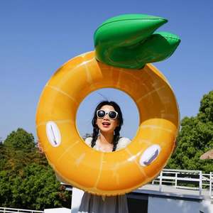 Flotador Inflable de Piña para Piscina con Respaldo y Asas - Anillo de Natación Divertido para Adultos para Relajarse en Verano - Product Image 2