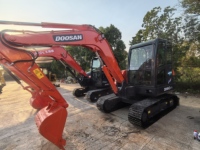 Mini-excavatrice d'occasion originale coréenne Doosan DH60-7, 6 tonnes, sur chenilles, hydraulique, Daewoo