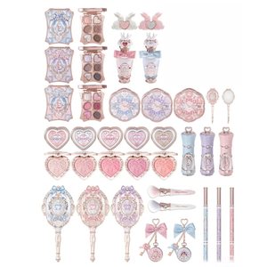 Palette de fards à paupières six couleurs Huazhixiao Bonnie Garden Rabbit, blush, crème à lèvres, miroir, pinceau, ensemble d'accessoires, boîte standard - Product Image 5