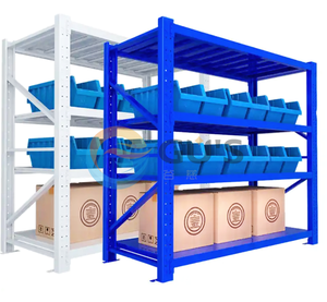 מפעל מותאם אישית 1100lbs 3 יחידות מדפים מחסן קל מתכוונן קל מתכוונן חנות למדפים תעשייתי - Product Image 1