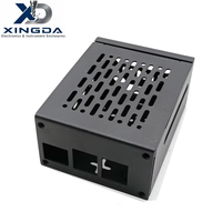 Boîtier métallique d'extension PCIe pour Raspberry Pi 5 avec trous de ventilation, support M.2 NVMe SSD, protection pour matériel open source