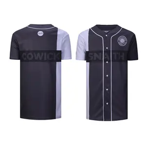 Camisa esportiva de beisebol personalizada, camisa de beisebol estampada com nome e número de equipe, secagem rápida, masculina e feminina