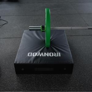 Tapis de plate-forme de levage de poids de 15cm d'épaisseur Plancher de gymnastique en PVC pour Deadlifts <span class=keywords><strong>Barbell</strong></span> Drops Protège le sol Réduit le bruit - Product Image 6
