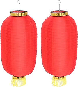 Lanterne suspendue en tissu nylon rouge pour le Nouvel An chinois traditionnel - Product Image 1