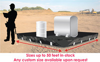 Berme de confinement d'huile de déversement de camion en PVC robuste L supports bâche enduite étanche technique tissée accessoire de voiture de contrôle de l'huile