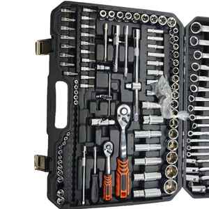 مجموعة أدوات شاملة للسيارات والشاحنات عالية الجودة من قطع مفتاح ربط مزدوج الاستخدام مجموعة أدوات مفك براغي بسقاطة - Product Image 4