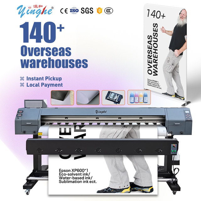Yinghe 1.8m Large Format Printer Advertising Tarpaulin Printer in Egyptian Warehouse Eco Solvent Inkjet Printer for Banners