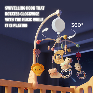 Literie de berceau pour bébé Boîte à <span class=keywords><strong>musique</strong></span> à piles avec crochet rotatif <span class=keywords><strong>Mobile</strong></span> Rotary 35 berceuses Boîte à <span class=keywords><strong>musique</strong></span> universelle pour berceau - Product Image 6
