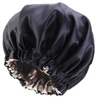 Bonnet en satin de soie double couche pour femmes, bonnet de couchage, bandeau de cravate, accessoire pour cheveux bouclés, vente en gros sur mesure