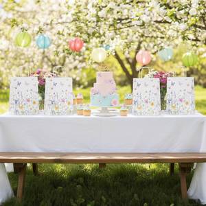 Bolsas de Regalo con Asas para Fiestas de Jardín con Diseño de Flores Silvestres y Mariposas, Decoraciones para Invitados en Fiestas de Primavera - Product Image 5