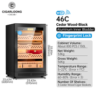 Humidor à cigares électrique CIGARLOONG 46C, armoire à température et humidité constantes, en acier inoxydable, congélateur à ammoniac, contrôlé par application WIFI