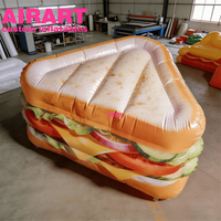 Sandwichs publicitaires gonflables personnalisés professionnels, sandwich géant gonflable pour la décoration d'événements de marché