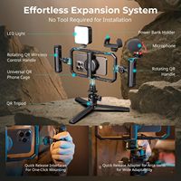 Kit de support vidéo universel tout-en-un SmallRig Pro à dégagement rapide pour téléphone, pour Vlogging et diffusion en direct - 4704