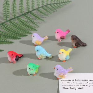 8 pezzi piccola statua Figurine ornamento miniature giocattolo per bambini decorazione regalo simpatico cartone animato colorato volare uccello <span class=keywords><strong>passero</strong></span> - Product Image 4