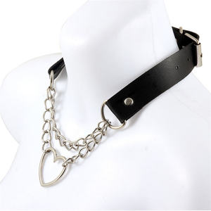 Punk Rock Sm fétiche Couple Cosplay starter Bondage esclave métal femme de chambre cuir cou collier BDSM jouets - Product Image 2