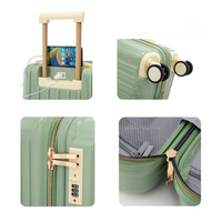 Ensemble de valises de luxe unisexe en deux pièces en ABS+PC, coque rigide, léger, imperméable, portable pour les voyages