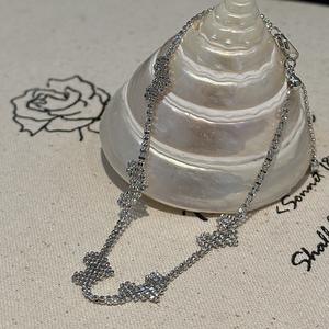 Italian French Retro Design S925 Pure <b>Silver</b> <b>Necklace</b> <b>Simple</b> Stackable with Beads Fashionable Beaded <b>Necklace</b> - Product Image 3