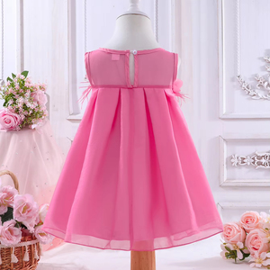 Exquisito Vestido de Malla con Bordado de Flores para Bebés Niñas, Ropa Infantil, Elegante Vestido de Princesa Dulce sin Mangas - Product Image 2