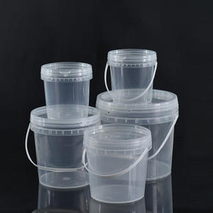 La fábrica suministra cubos de plástico transparente, cubos de calidad alimentaria con asas y tapas, colores personalizados, impresión y logotipos. - Product Image 2
