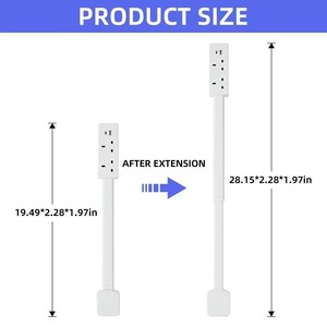 Extensor <span class=keywords><strong>de</strong></span> Enchufe Eléctrico, Enchufe Giratorio, Extensor para Mesitas <span class=keywords><strong>de</strong></span> Noche y Escritorios para Reino Unido - Product Image 3