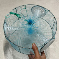 Piège à poissons portable en métal durable - Cage pliable pour petits poissons et crevettes