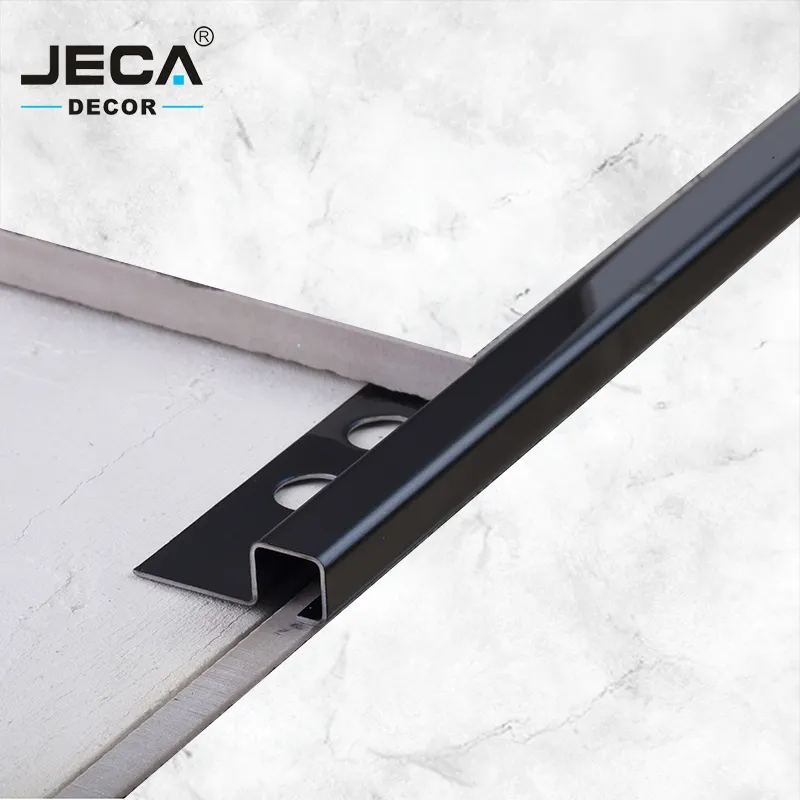 Foshan JECA Manufacturer High Quality Stainless Steel Tile Trim Metal Tile Profiles High Quality Q Shape Decorative Profiles