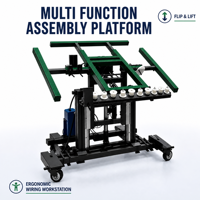 Table de travail ergonomique électrique assis-debout avec faisceau de câblage réglable en hauteur et roulettes pour panneau de commande