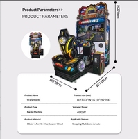 Machine de jeu d'arcade de course palpitante Tianxing avec matériaux en verre et PVC, à monnayeur, pour divertissement adulte