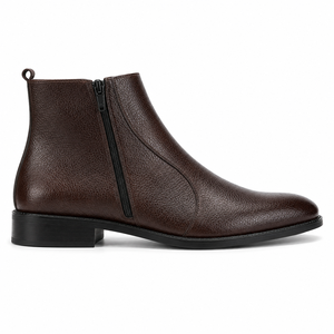 Bottines Chelsea en cuir personnalisées avec fermeture éclair latérale, chaussures décontractées de qualité supérieure, confortables, antidérapantes et durables - Product Image 4