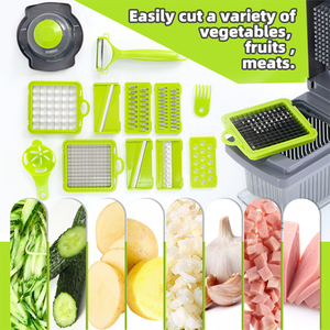 Dao cắt rau củ đa năng bằng nhựa, dụng cụ nhà bếp, máy thái lát, máy cắt hành, máy băm rau củ - Product Image 6